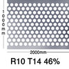 Reikälevy Sinkitty 1.0x1000x2000mm R10 T14 46%