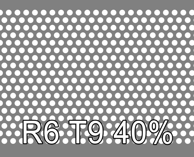 Reikälevy RST (AISI304) 0.5x1000x2000mm R6 T9 40%