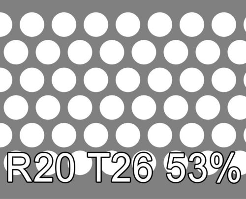 Reikälevy Sinkitty (Zn) 1.5x1250x2500mm R20 T26 53%