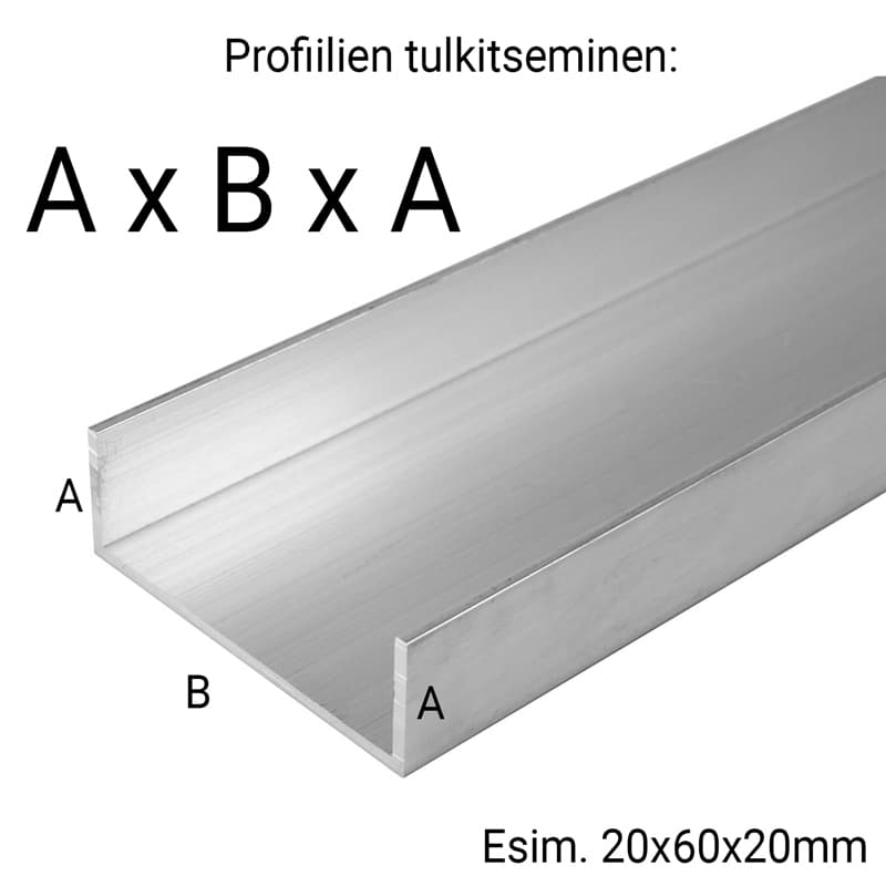 U-Profiilit RST 50x100x50x5mm 6000mm