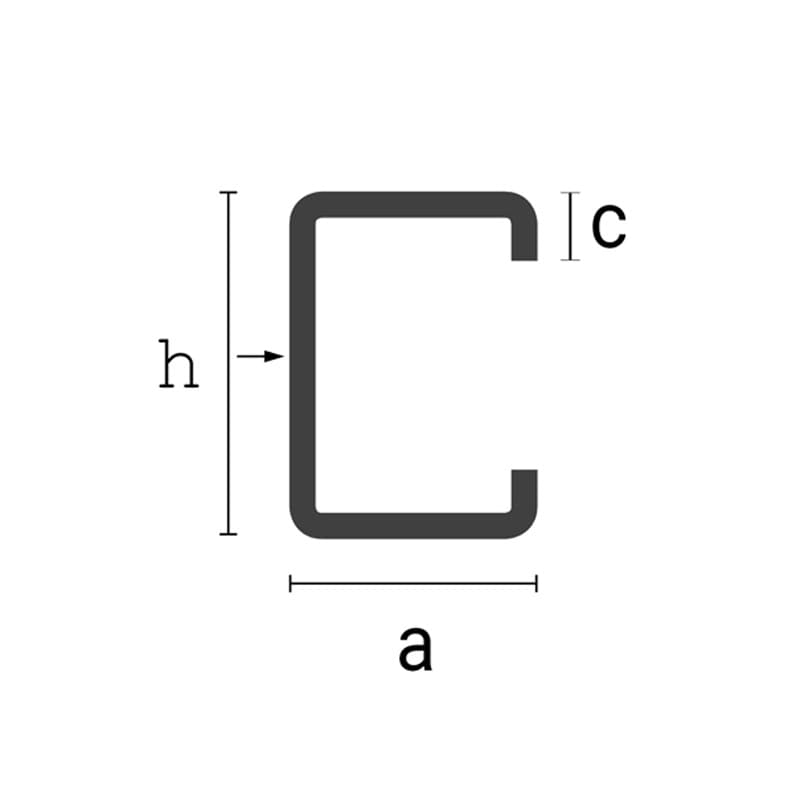 C-profiilit S235J2C+N 30x30x10x2mm 6000mm