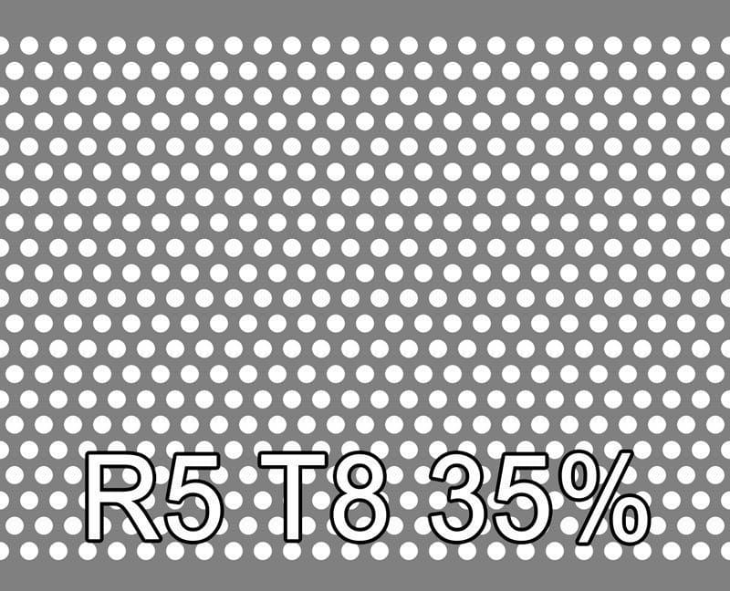 Reikälevyt RST 0.5x1000x2000mm R5 T8 35.1%