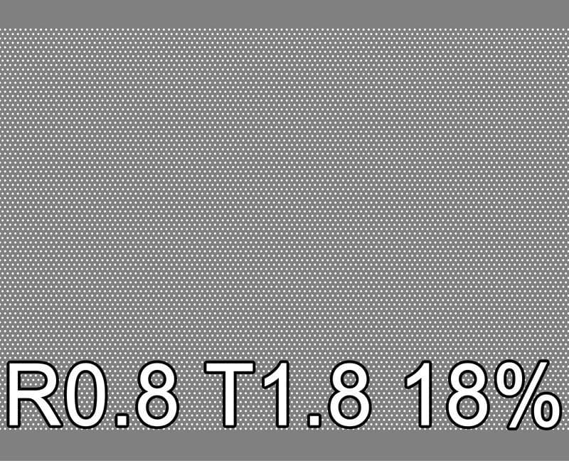 Reikälevyt Teräs 0.5x1000x2000mm R0.8 T1.8 17.8%
