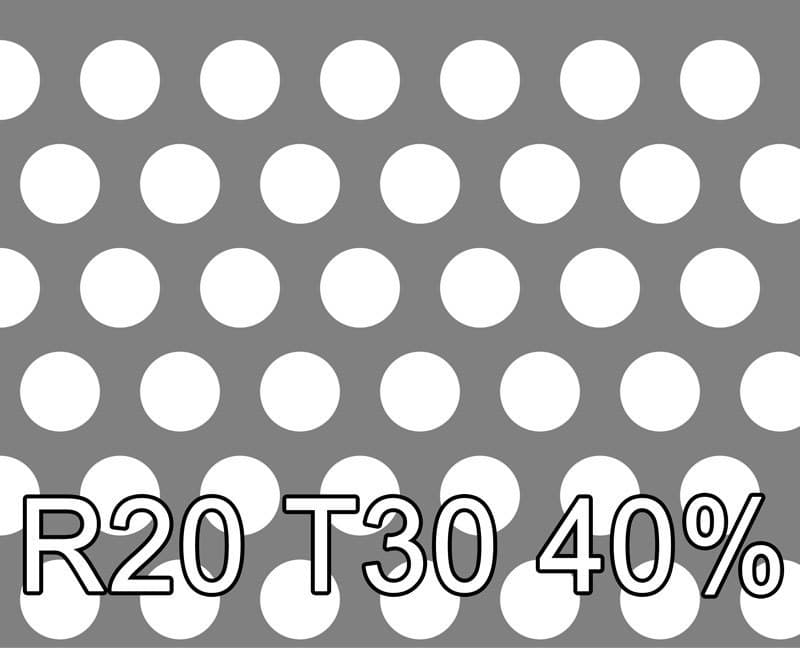 Reikälevyt Teräs 1.5x1000x2000mm R20 T30 40%