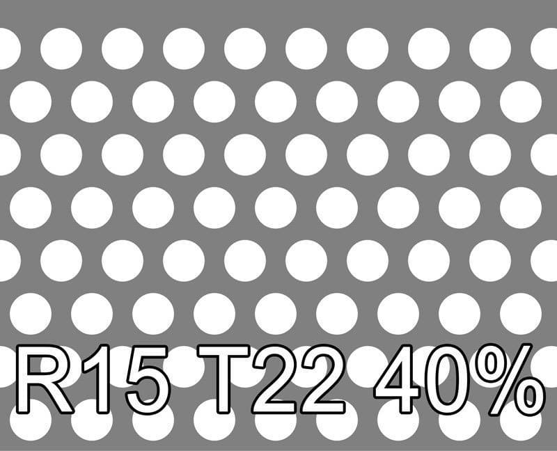 Reikälevyt Teräs 2x1000x2000mm R15 T22 41.8%