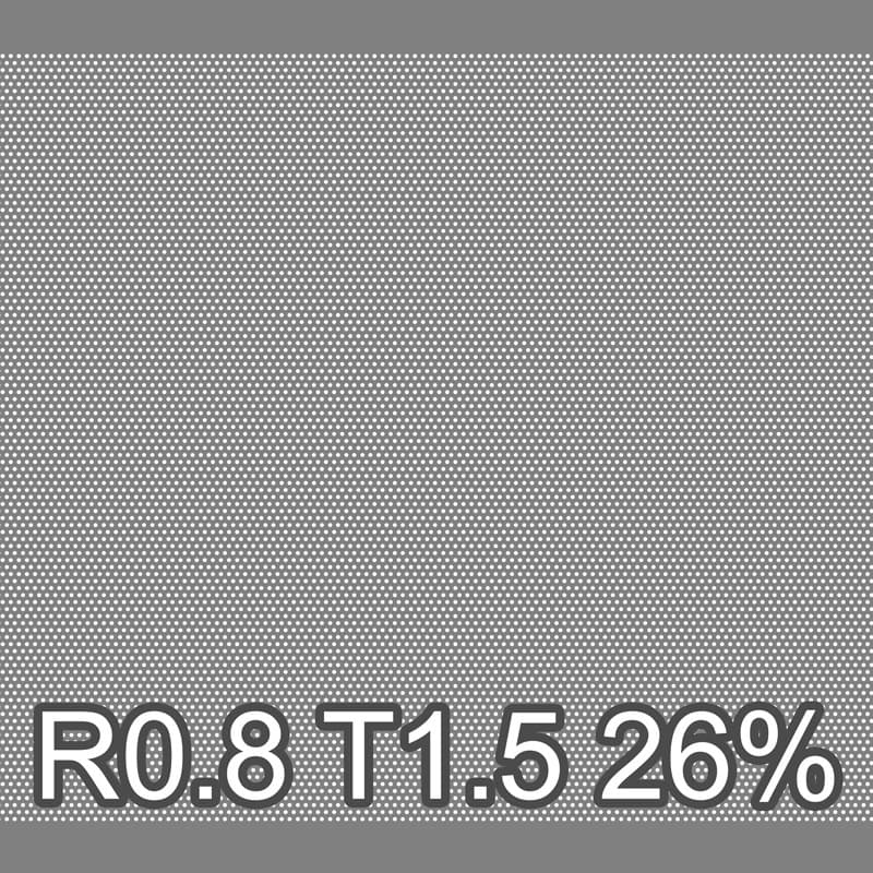 Reikälevyt RST 0.5x1000x2000mm R0.8 T1.5 25.8%
