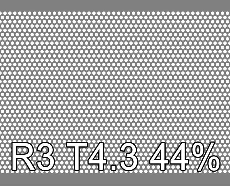 Reikälevyt Sinkitty 0.6x1000x2000mm R3 T4.3 44.1%