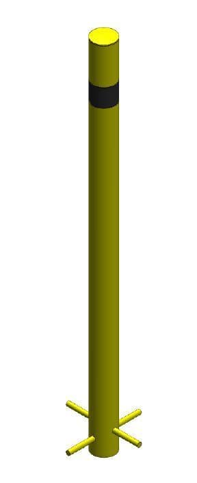 Törmäyspollarit Törmäyspollari  Upotettava Sinkitty + maalattu 1000x60.3mm
