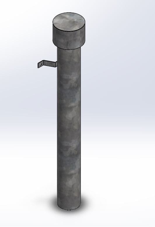 Tuuletusputket Alapohjan tuuletusputki sinkitty 159x3mm 1500mm