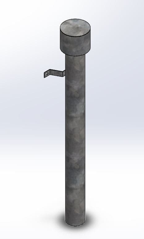 Tuuletusputket Alapohjan tuuletusputki sinkitty 159x3mm 2500mm