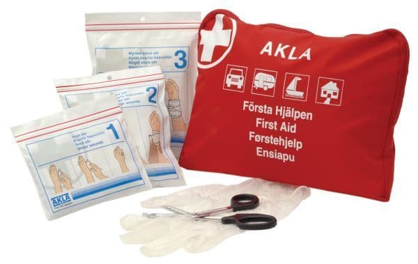 Henkilösuojaimet ENSIAPULAUKKU AKLA 91470 , PUNAINEN