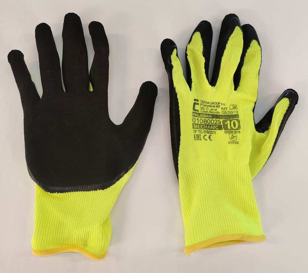 Henkilösuojaimet Työhanskat Nylon/latex kämmen 12kpl/paketti Koko 10