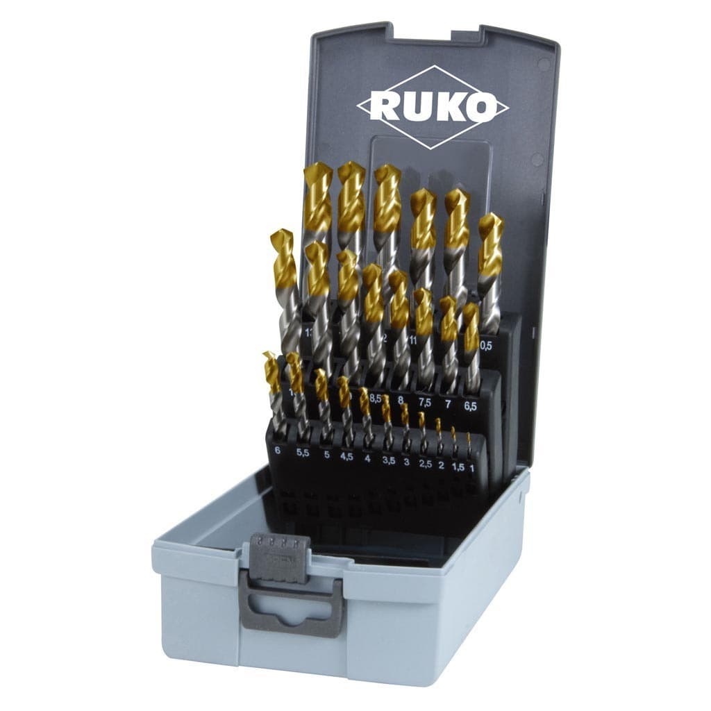 Työkalut RUKO kierukkaporasarja 25-os 1-13mm HSS TIN kärki