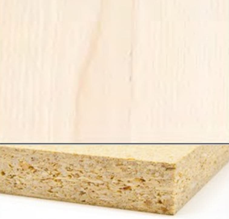 Puu ja kipsilevyt Lastulevy P2 koivu viilutettu molemmin puolin 18x3045x1290mm