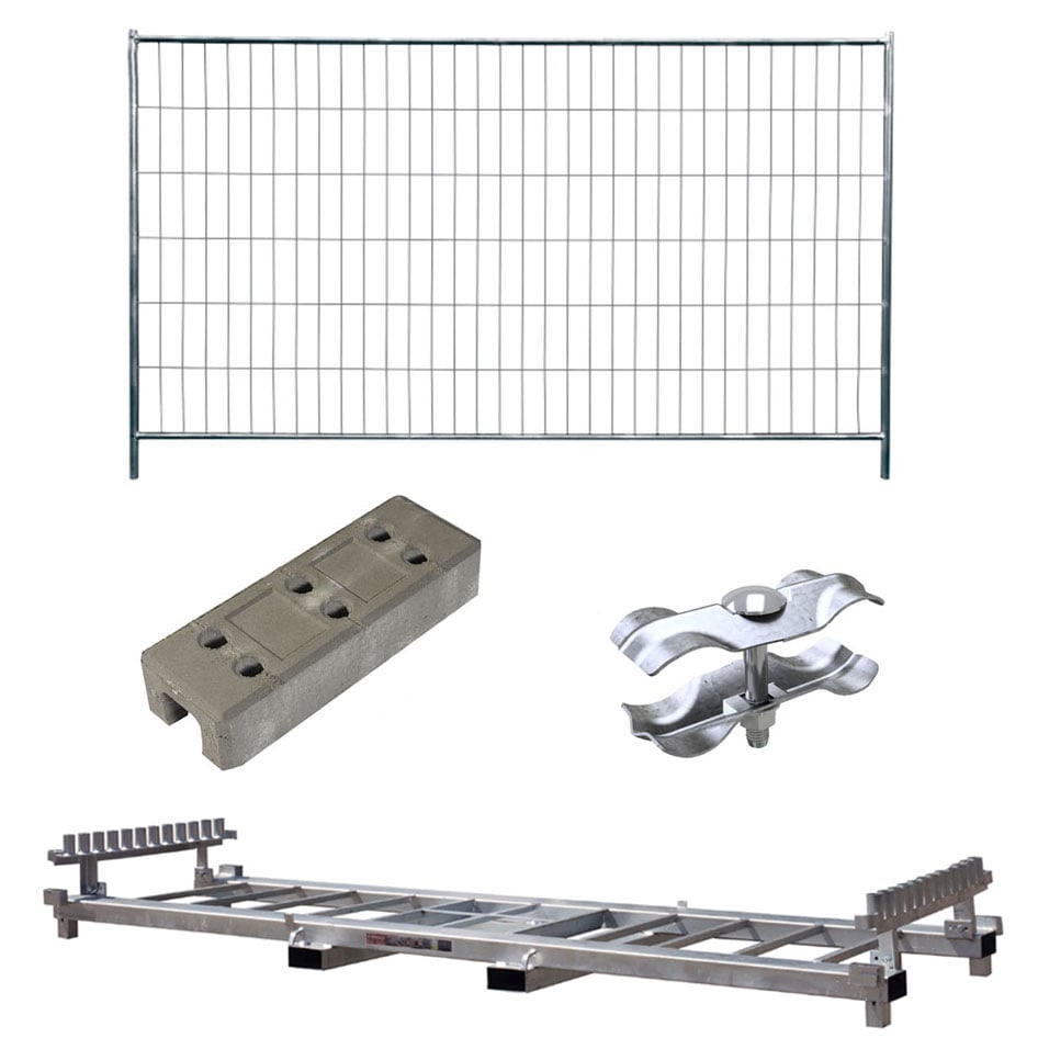 1 - Työmaa-aidan tarvikkeet ja telineet