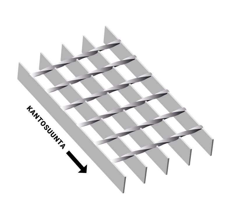 Ritilämatot ja tasoritilät Hoitotasoritilä kuumasinkitty SP 34x38 30x3 6100x1000mm