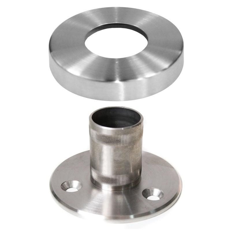 Kaideosat Tolppakiinnike & juurihela RST 42.4x2mm