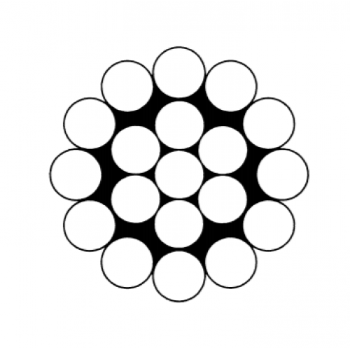 Teräs ja kuituköydet Teräsköysi HST 5mm - 1x19 1570N/mm2