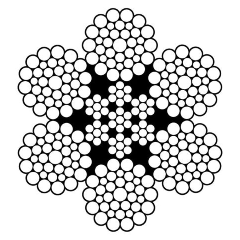 Teräs ja kuituköydet Teräsköysi Teräs 14mm - 6x36IWRC 1960N/mm2 RHOL