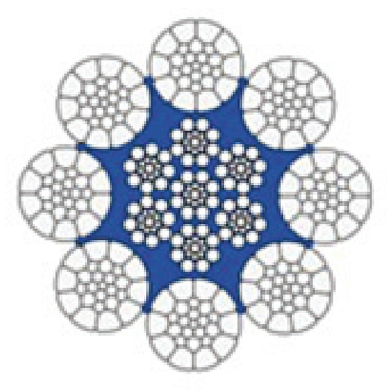 Teräs ja kuituköydet Teräsköysi teräs 11mm - 8x26IWRC 2160N/mm2 LHOL