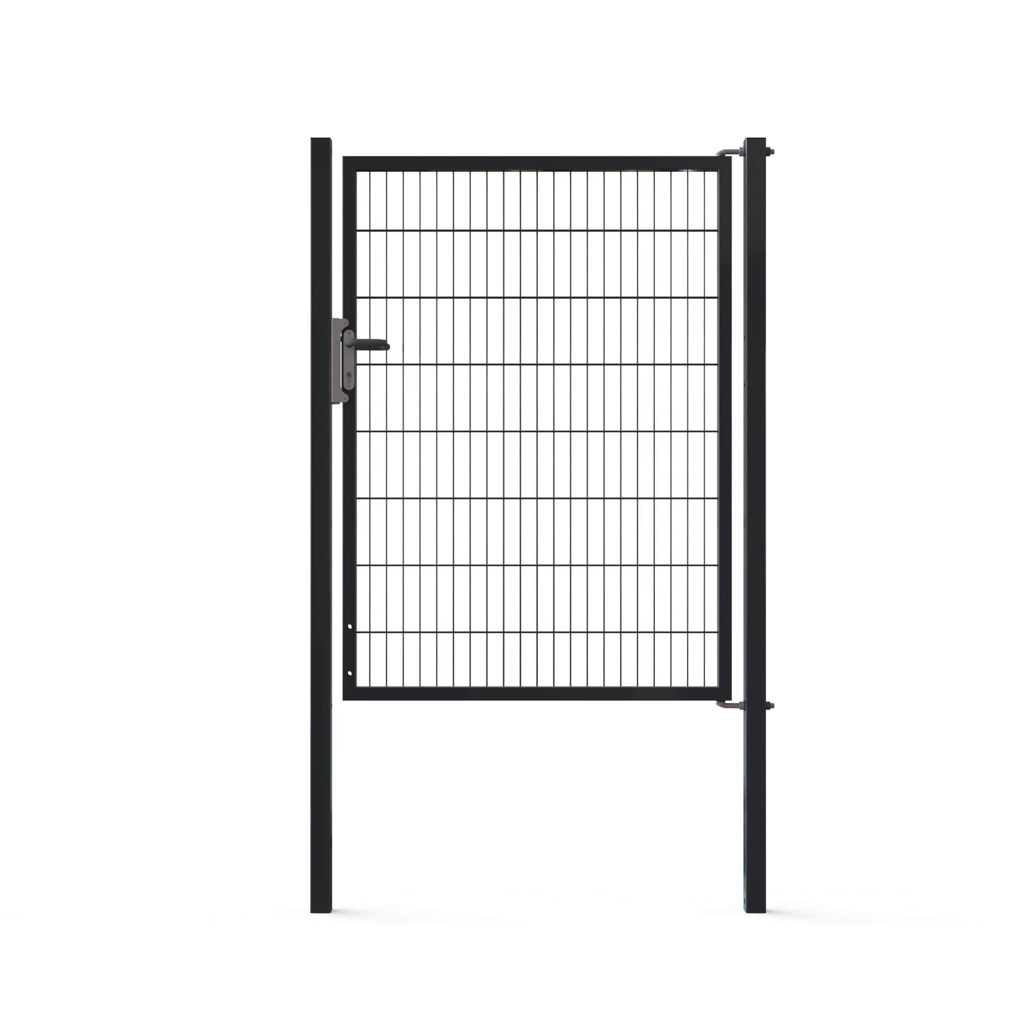 Kolmilanka-aita portit Käyntiportti Gardia 1-lehtinen 1600x1000mm Antrasiitinharmaa RAL 7016