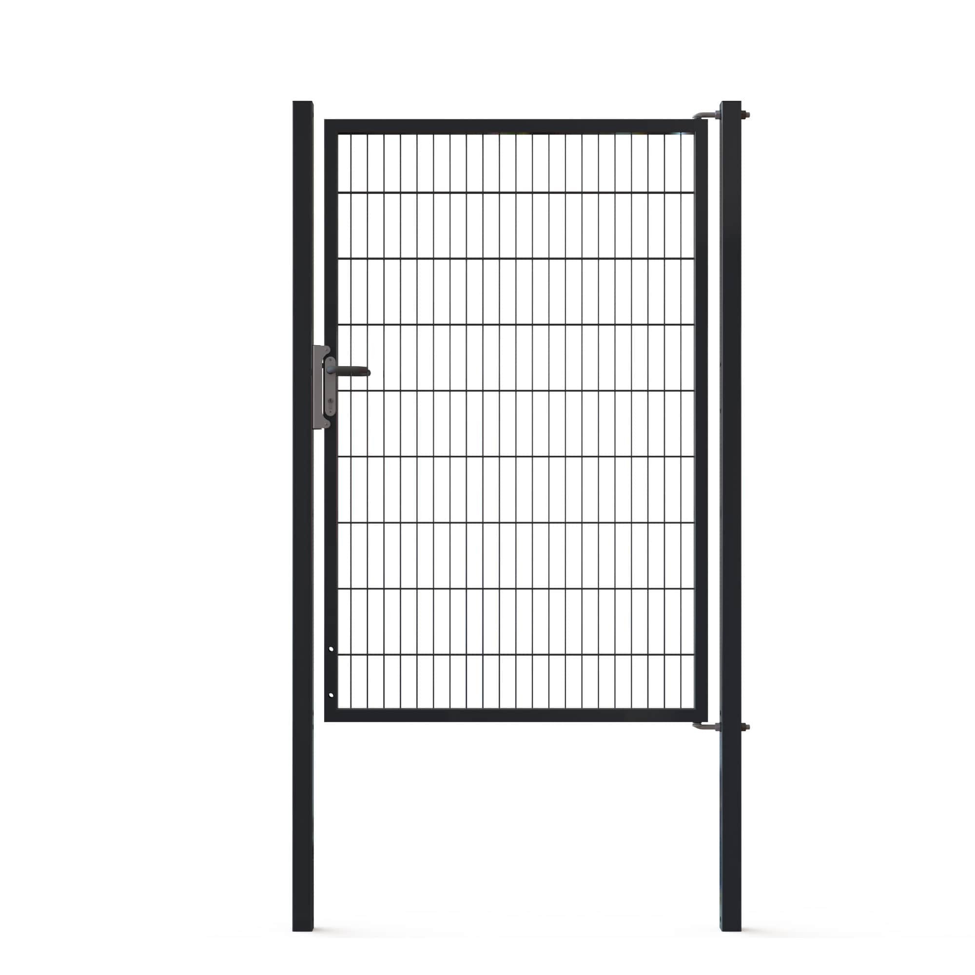 Kolmilanka-aita portit Käyntiportti Gardia 1-lehtinen 1800x1000mm Antrasiitinharmaa RAL 7016