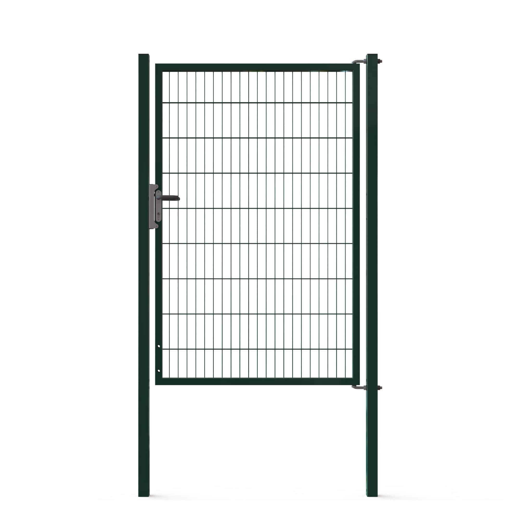 Kolmilanka-aita portit Käyntiportti Gardia 1-lehtinen 1800x1000mm Vihreä RAL 6005