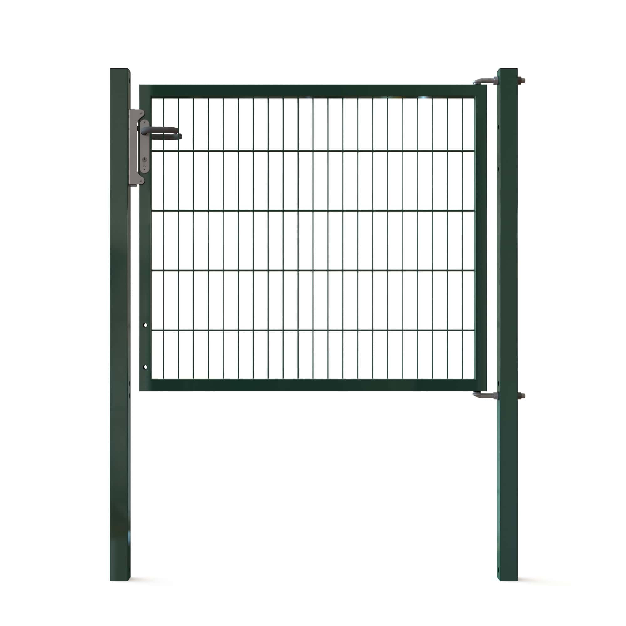 Kolmilanka-aita portit Käyntiportti Gardia 1-lehtinen 1200x1250mm Vihreä RAL 6005