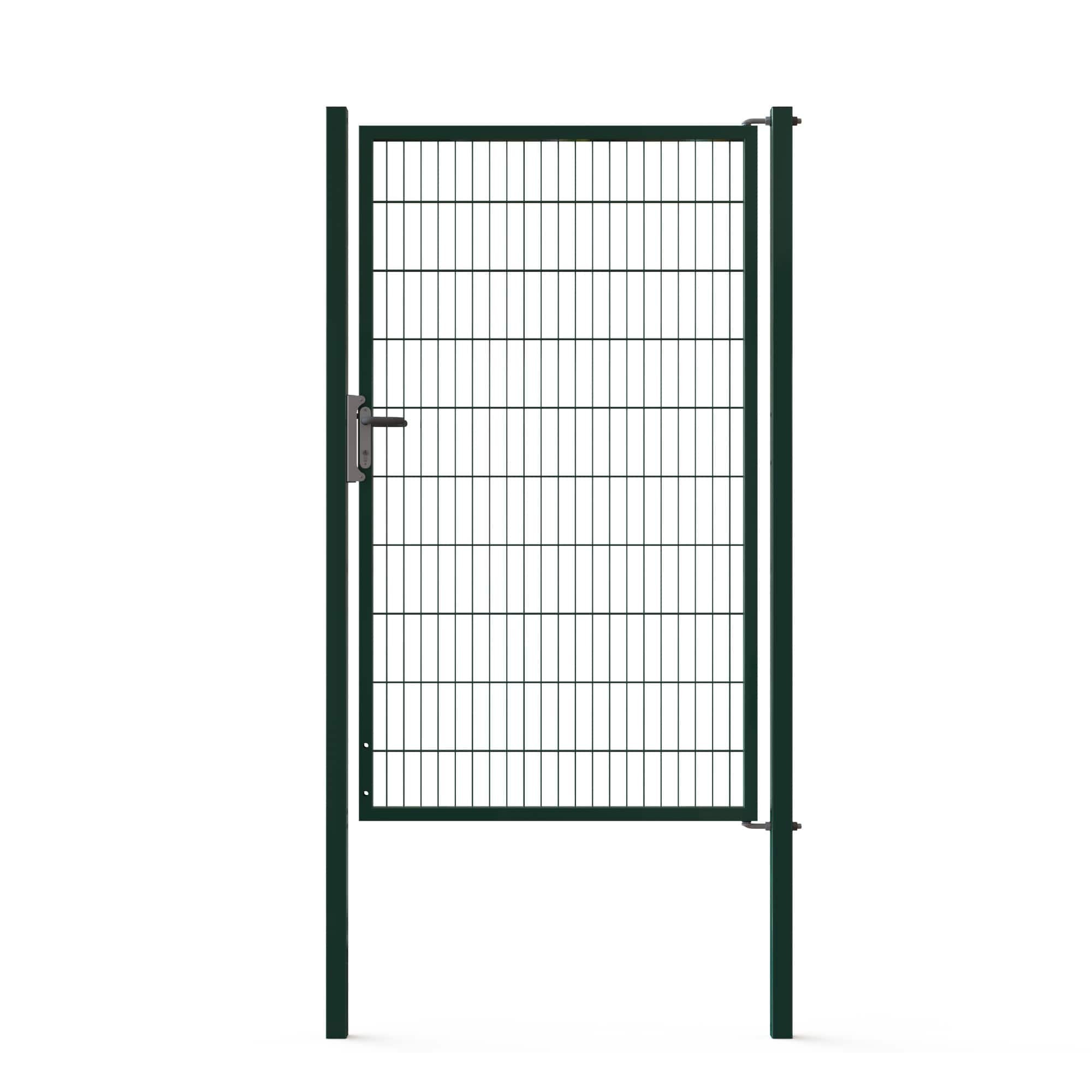 Kolmilanka-aita portit Käyntiportti Gardia 1-lehtinen 2000x1250mm Vihreä RAL 6005