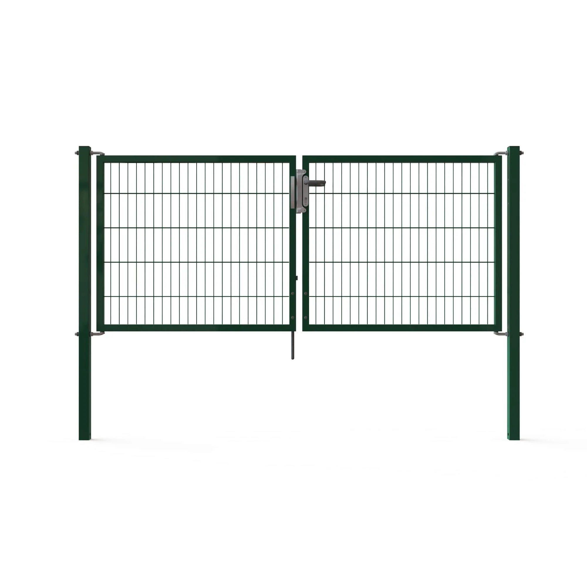 Kolmilanka-aita portit Ajoportti Gardia 2-lehtinen 800x3000mm Vihreä RAL 6005