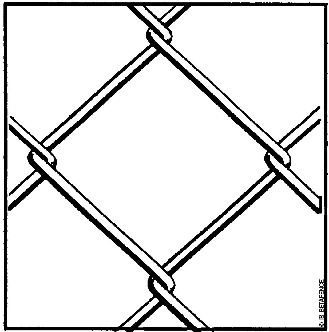 Panssariaidat Panssariverkko PVC 50x50x2.8mm 1500mm 25m