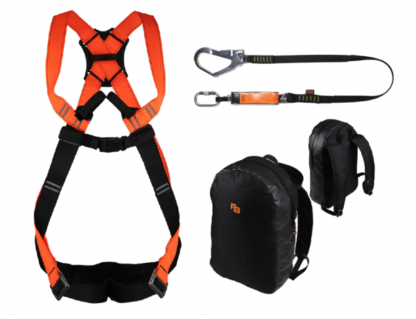 Kattoturva NOSTOKORIPAKKAUS FALLSAFE EKMAN, valjaat, liitosköysi 1,5 m, reppu