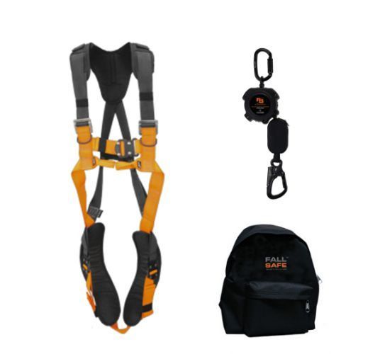 Kattoturva NOSTOKORIPAKKAUS FALLSAFE EKMAN, valjaat, turvakela 2 m, reppu