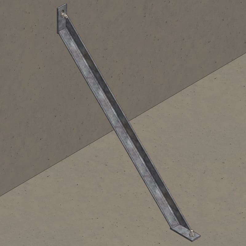 Betonirakentaminen Kuorielementtituki Kuumasinkitty 1200mm
