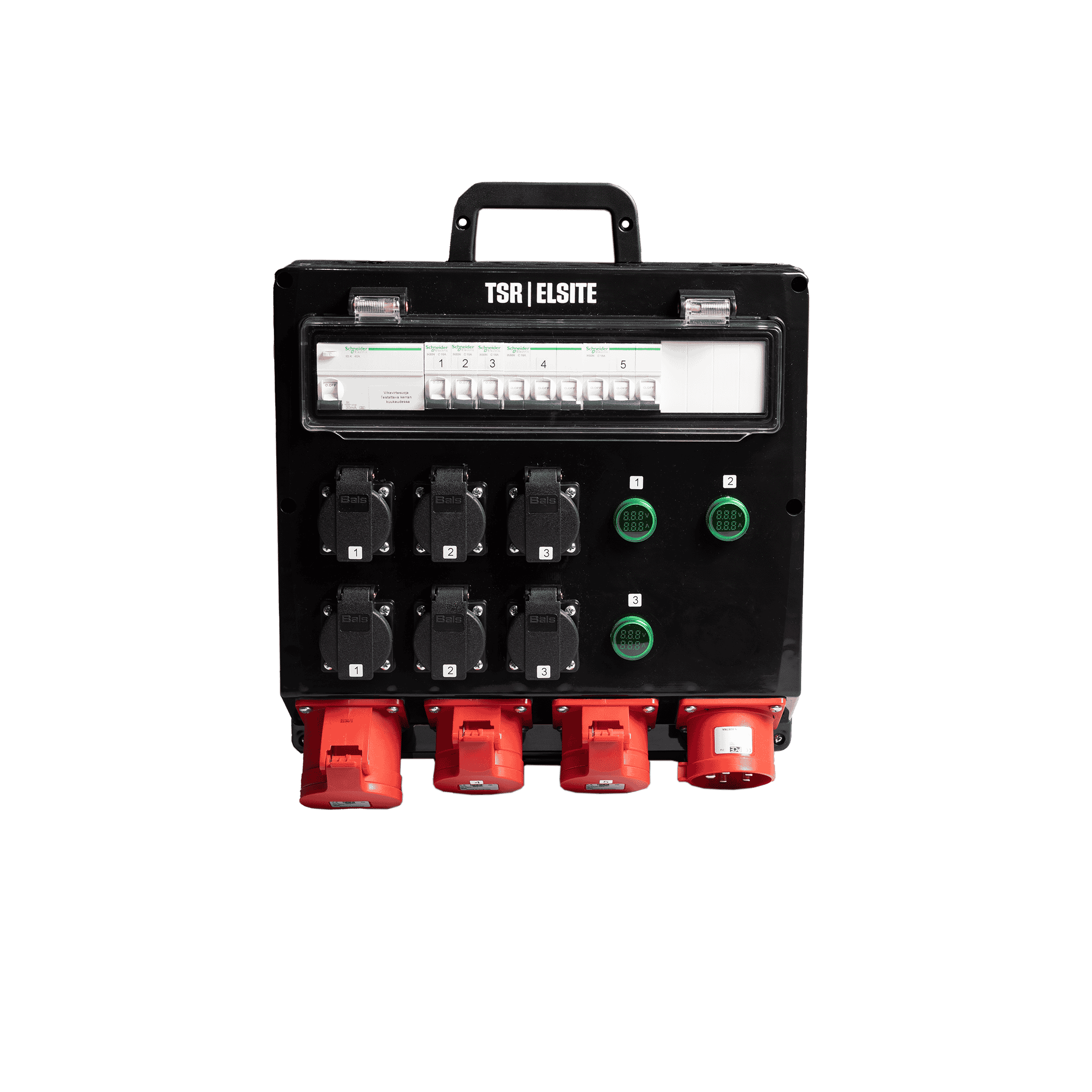 Työkalut Työmaan sähkökeskus vaihemittareilla 32A TAS32/VM