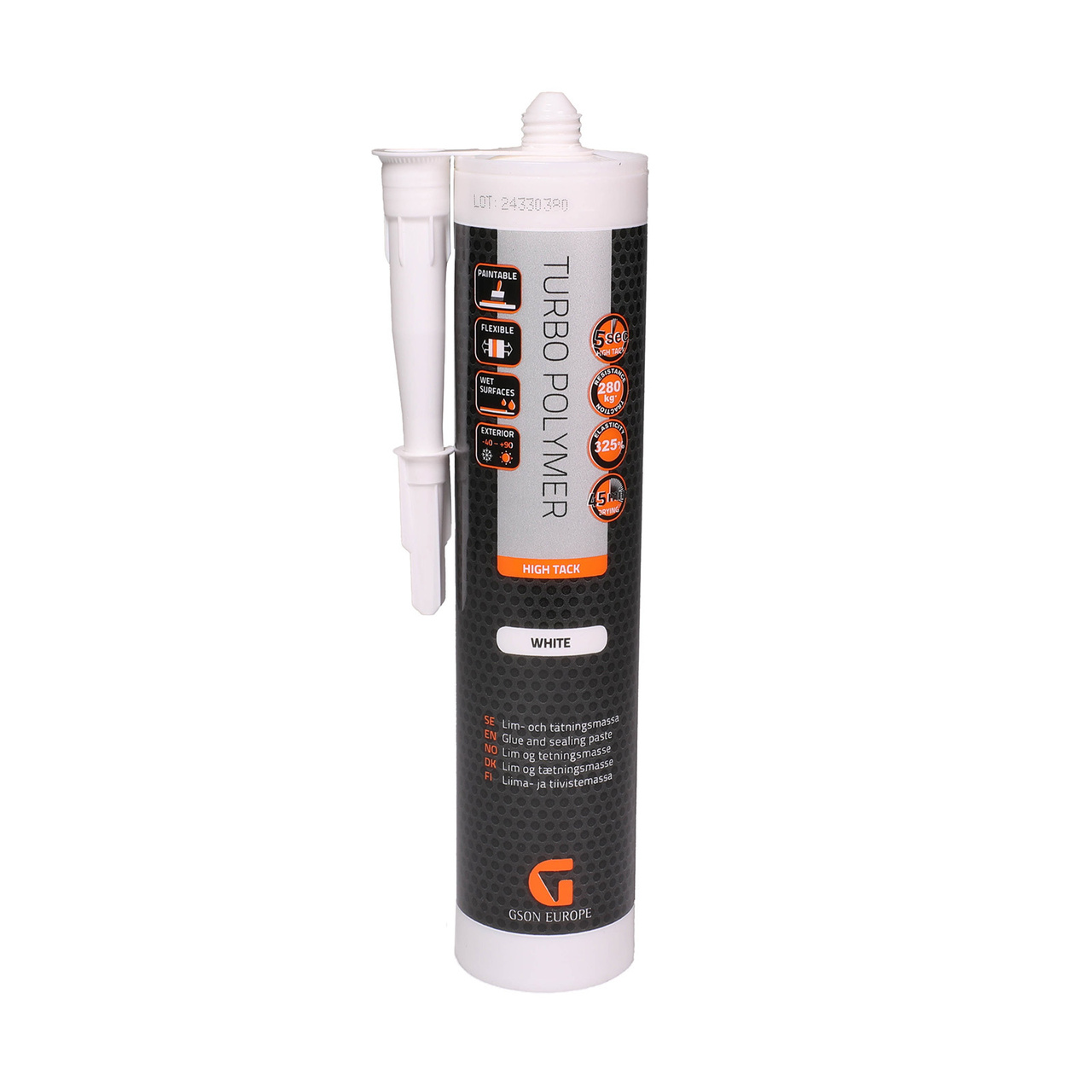 Liimat ja tiivistysaineet Turbo Polymer Valkoinen 290 ml 6kpl pakkaus